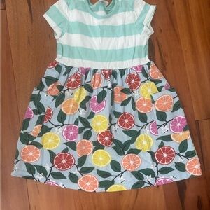 Colorful Citrus Print Kids Dress